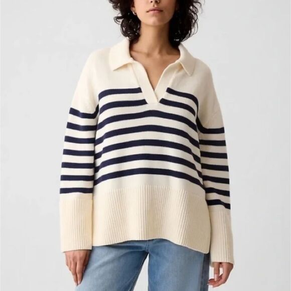 Gap Women's Striped V-Neck Sweater Size Large Casual & Stylish GUC - Picture 14 of 14